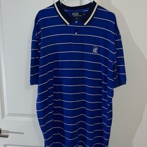 Vintage Duke Blue Devils Colors Soft RPC Ralph Lauren Polo Club Golf Shirt Tall